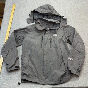 The North Face Men's Medium Jacket Gore-Tex Raintex Waterproof Hooded Gray Shell